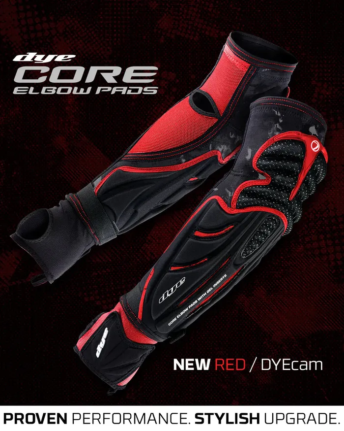 Dye Precision PERFORMANCE ELBOW PADS - DYECAM RED - Medium (M)