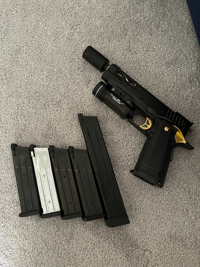 SOLD “SOLD” Custom Upgraded TM Hi Capa 5.1 Gold Match