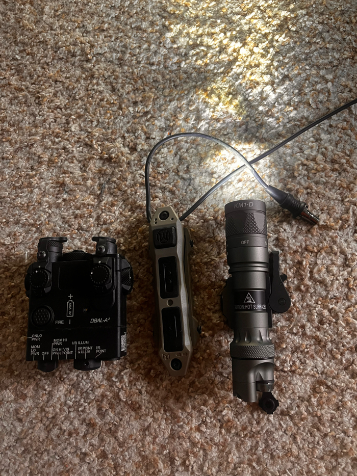 SOLD Dbal laser and Tactical flashlight. Pressure switch Both are new ...