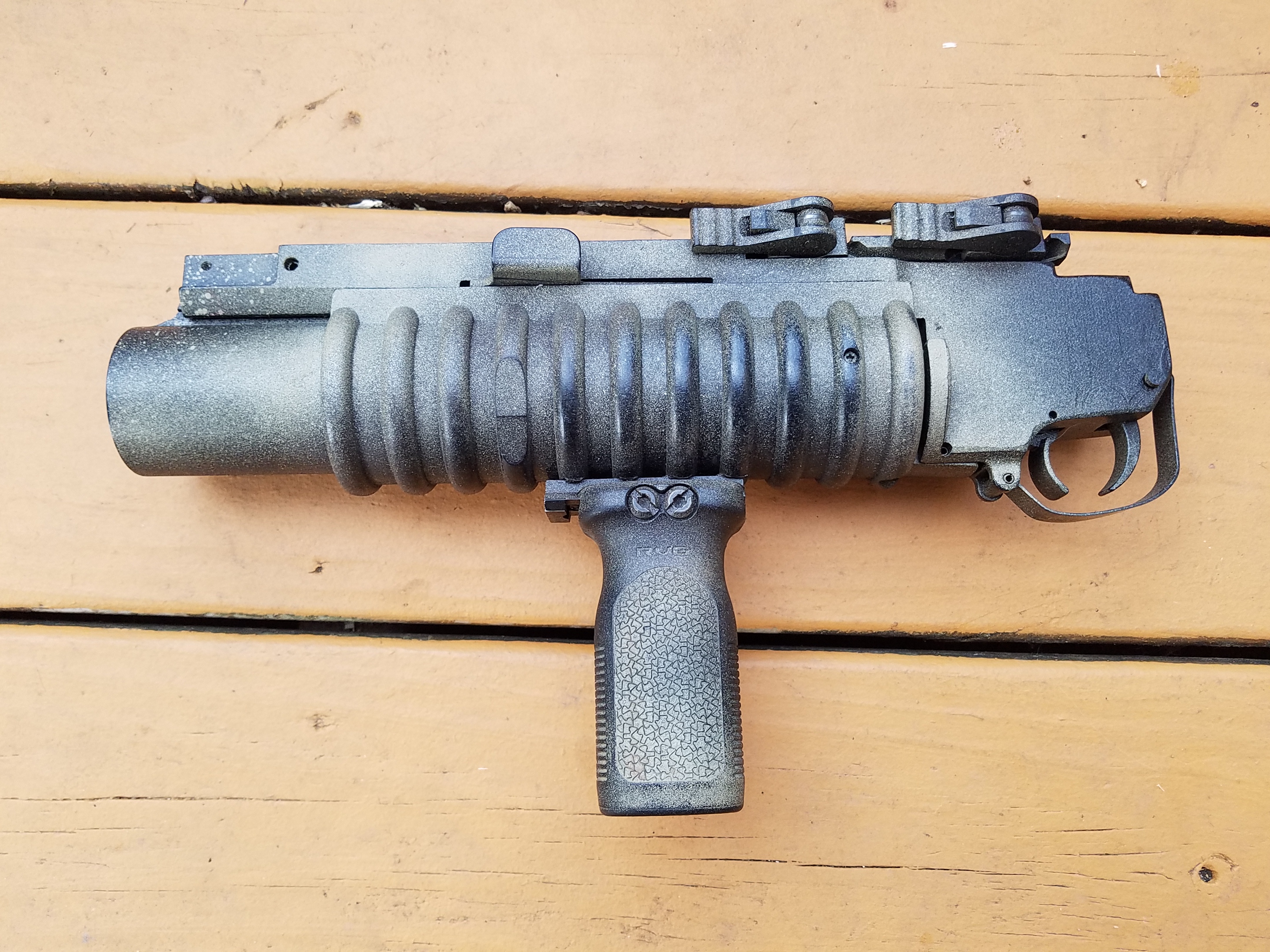 G&P M203カスタム G&P スカルフロッグタイプ M203 QDグレネードランチャー for